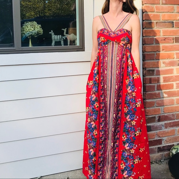 SOLD Vintage handmade 70s maxi sz XS - Picture 2 of 6